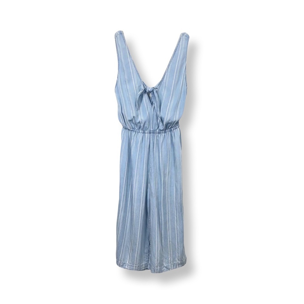 [ GENTLE FAWN ] Striped sleeveless cropped jumpsuit w/front tie : 4 : Like New